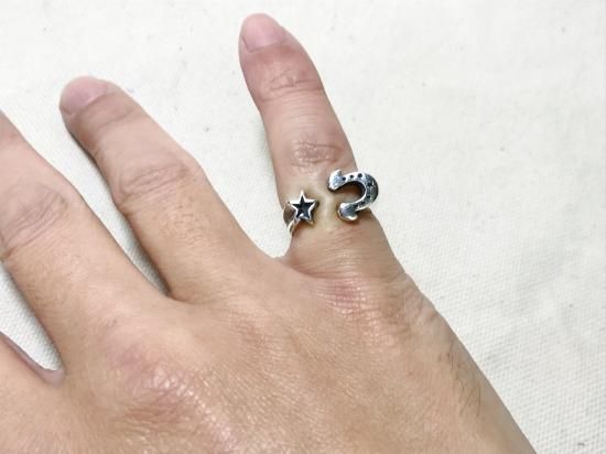 ④BLESS ブレス リング　SILVER925 スター　ホースシュー 馬蹄 重厚 BLESS ブレス シルバー925 ホースシュー 馬蹄 ゴツめ リング