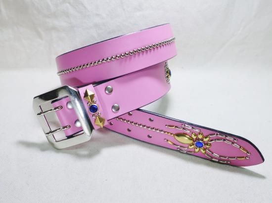 スタッズベルト/サドルレザー/スパイダー(40mm)