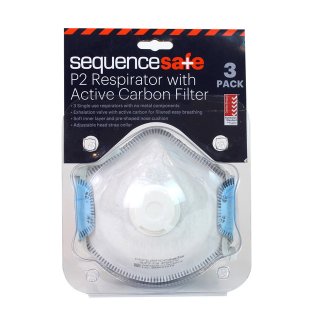 Sequence Safe Respirator + Carbon Filter - 3 Pack