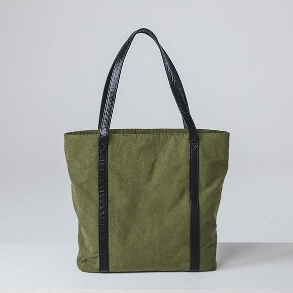 EVER - TOTE BAG（オリーブ×ブラック） - WORK-SHOP YUSHI（遊糸）