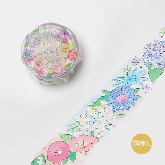 21夏 数量限定マスキングテープ 夏 フラワーズ mm 5m Bgm ビージーエム公式通販