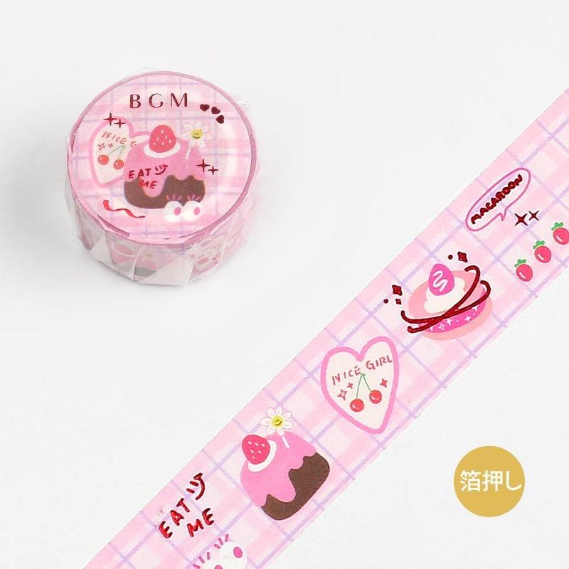 マスキングテープ“箔押し”「ピンク・デザート」20mm*5m - BGM マスキングテープ“箔押し”「ピンク・デザート」20mm*5m - BGM