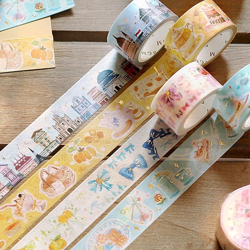 マスキングテープ“箔押し”「虹色リボン」20mm*5m - BGM ONLINE SHOP