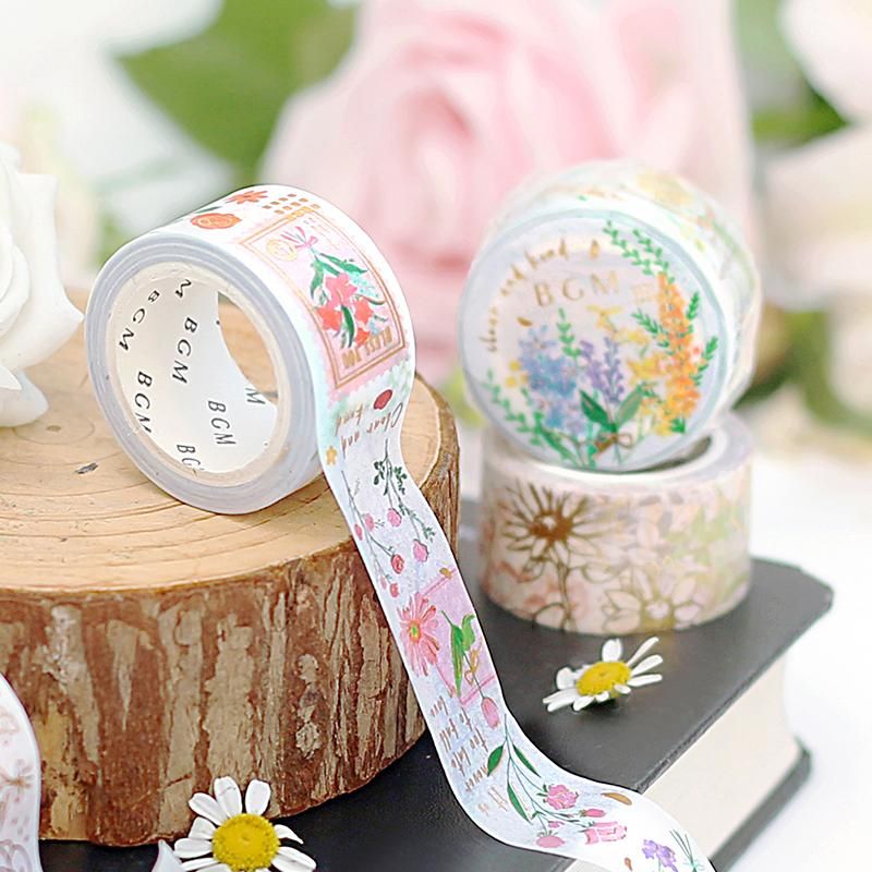 マスキングテープ“箔押し”「虹色リボン」20mm*5m - BGM ONLINE SHOP