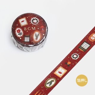 マスキングテープ【2021 クリスマス限定・レッド】15mm*5m