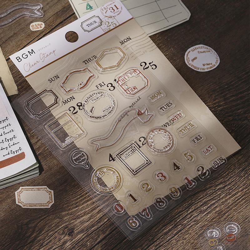 クリアスタンプ「ヴィンテージ日付」 - BGM ONLINE SHOP