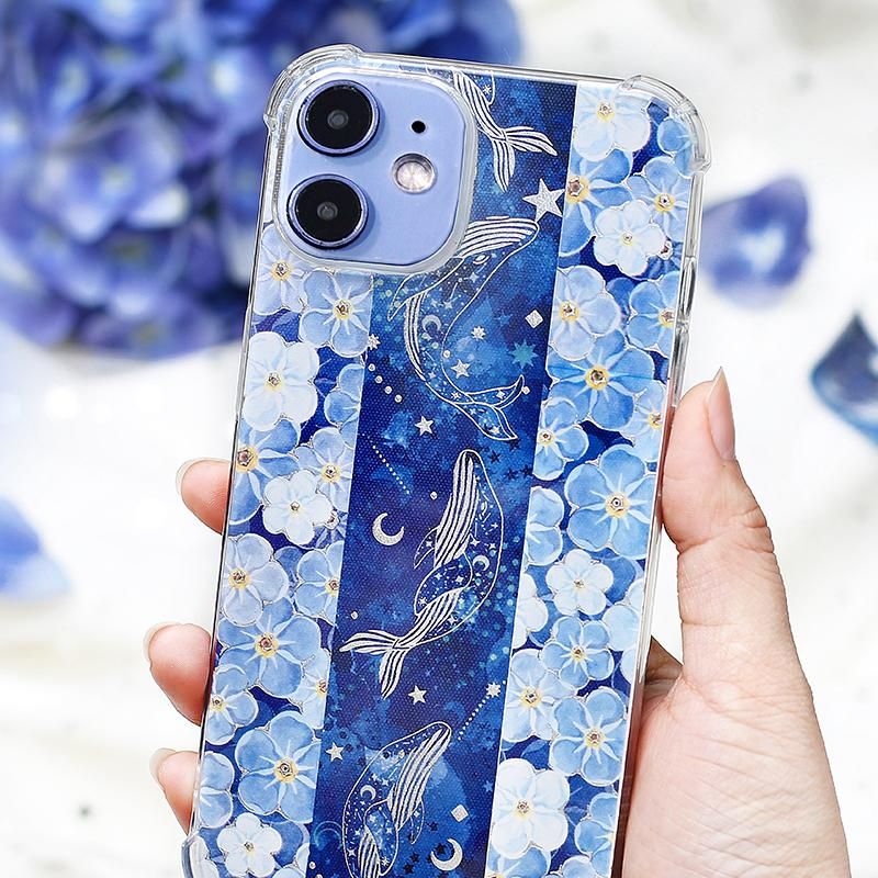 マスキングテープ ライフ “箔押し”青い花の海 20mm*5m - BGM ONLINE SHOP