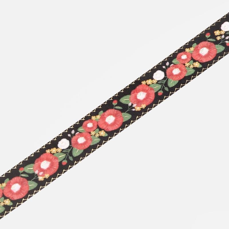 マスキングテープ【スペシャル 刺繍リボン・椿】20mm＊5m - BGM