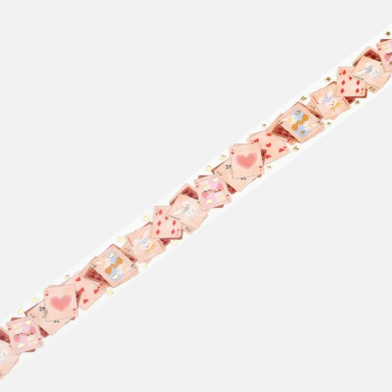 マスキングテープ ライフ “箔押し”ウサギ・トランプ 20mm*5m
