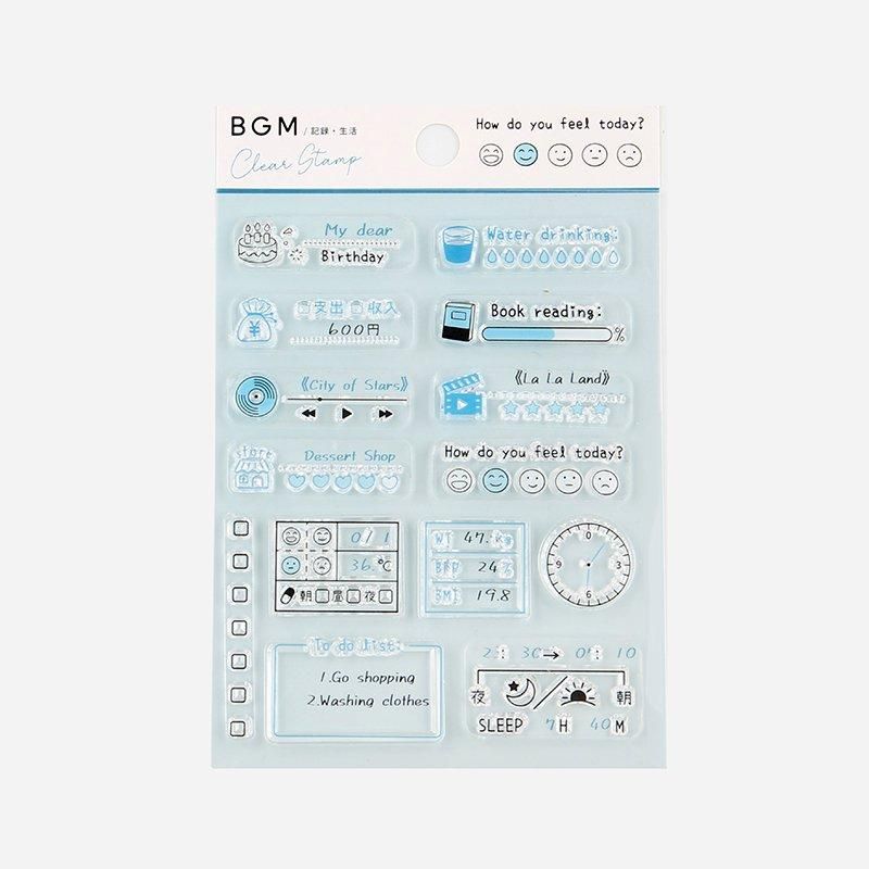 クリアスタンプ「記録・生活」 - BGM ONLINE SHOP