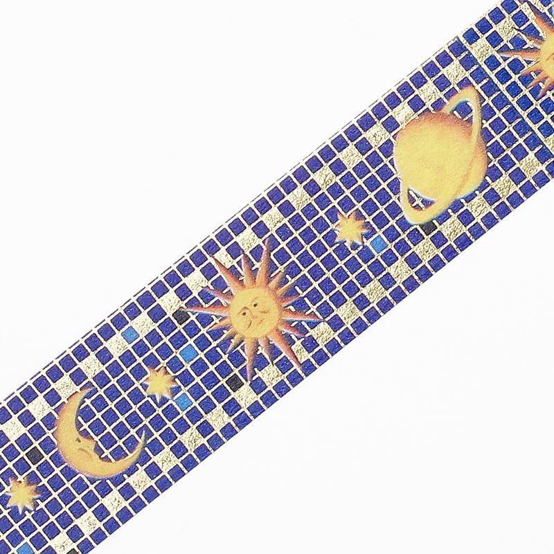 マスキングテープ ライフ “箔押し”タイルアート・宇宙 15mm*5m