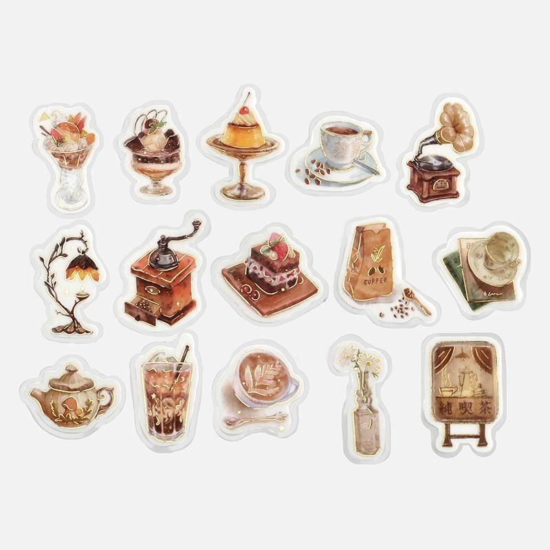 フレークシール】喫茶アラモード・黄 - BGM ONLINE SHOP