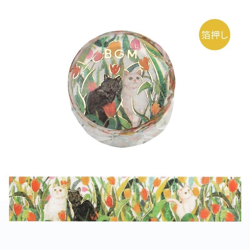 バラ売り可】BGM マスキングテープ 箔押し 猫 ネコ cat