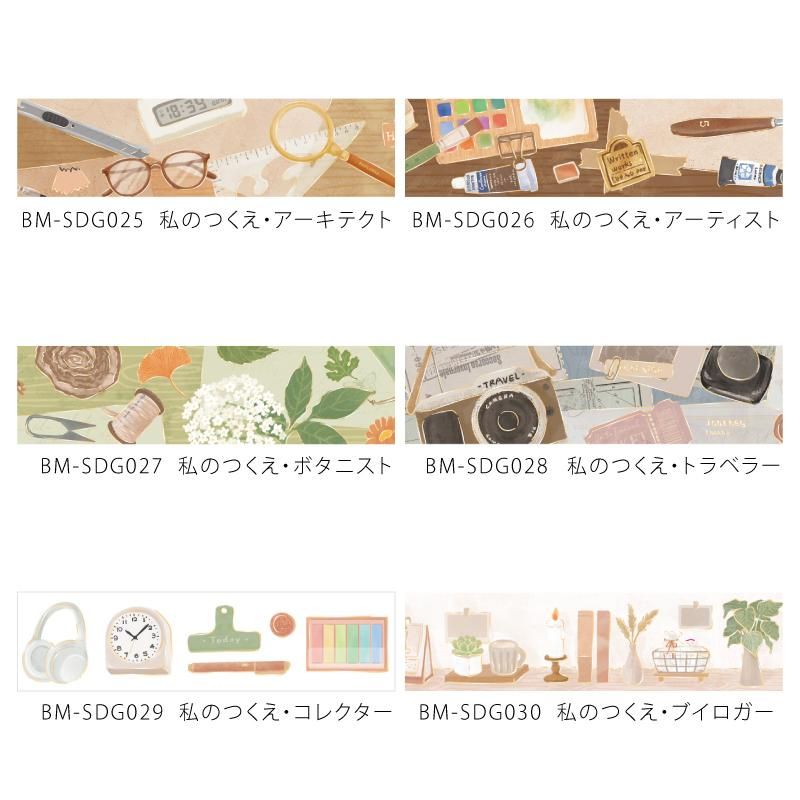 マスキングテープ 【私のつくえ・トラベラー】20mm*5m - BGM