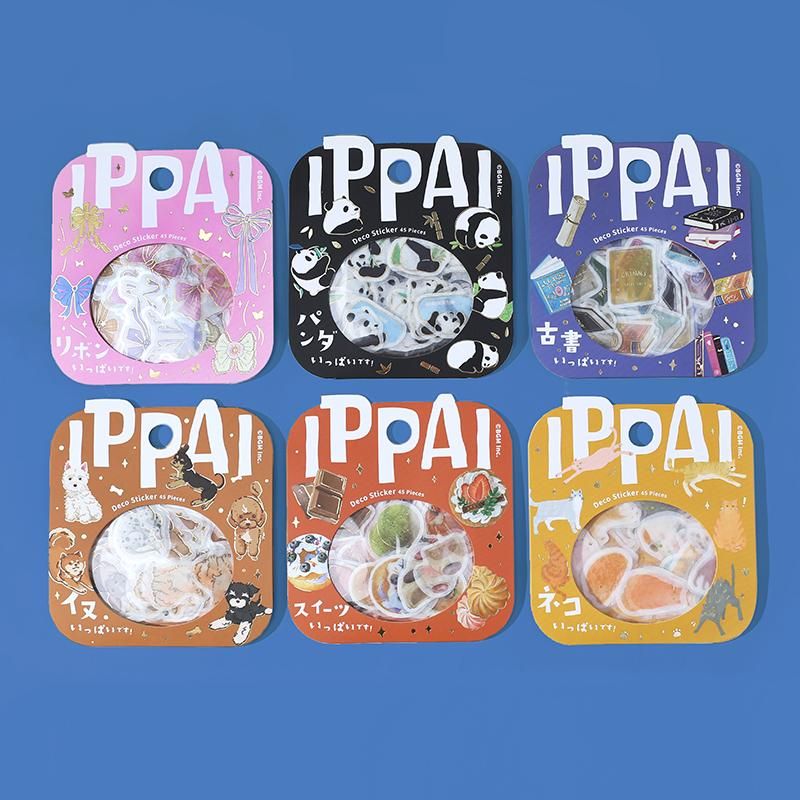 フレークシール 箔押し 【IPPAI スイーツがいっぱいです
