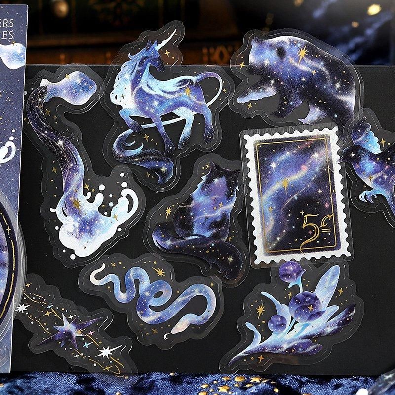 星降る夜に　箔押し　2枚セット クリアシール】箔押し 星屑マジック - BGM ONLINE SHOP