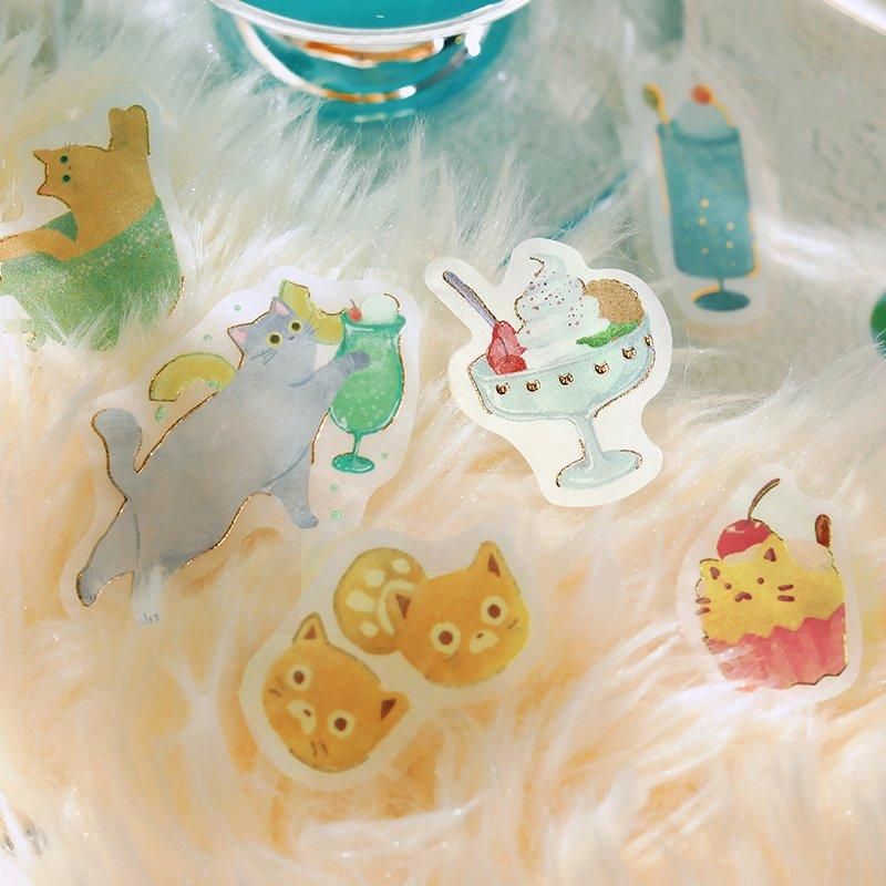 フレークシール】箔押し にゃんカフェ - BGM ONLINE SHOP