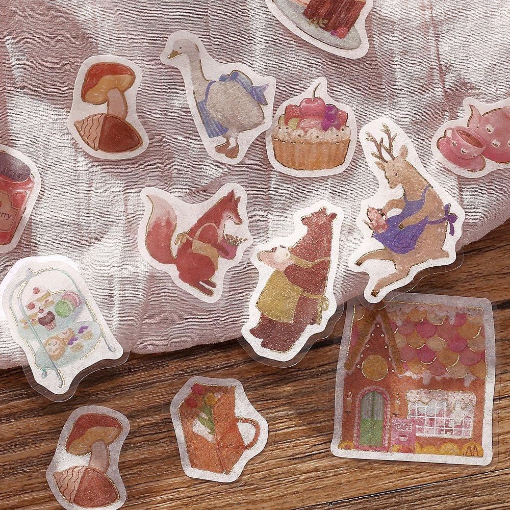 最終価格✩大量♡⃛160点 新品マステ フレーク＆シートシール まとめ売り BGM セット商品※【フレークシール】箔押し 空想商店街 コンプリート