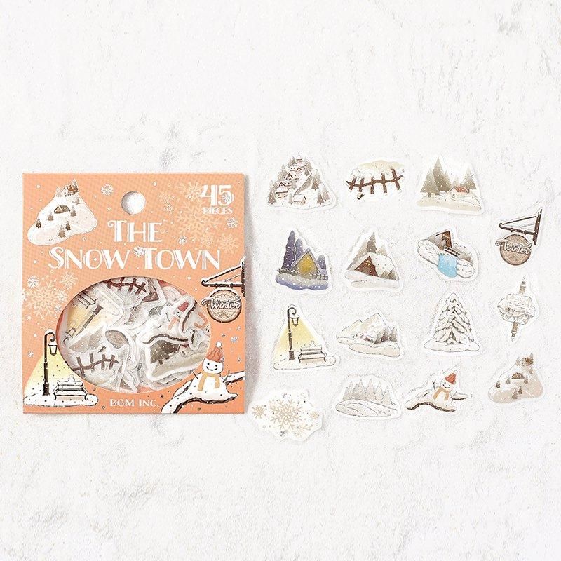 フレークシール】箔押し 雪が降る町 2024冬限定 - BGM ONLINE SHOP