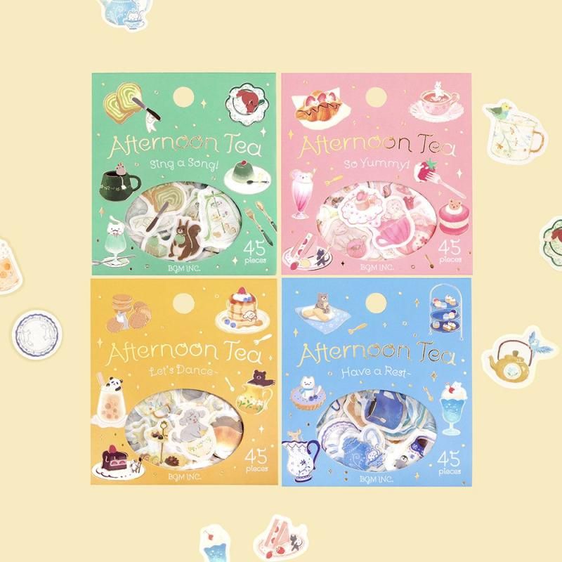 フレークシール】箔押し 午後の茶会 - BGM ONLINE SHOP