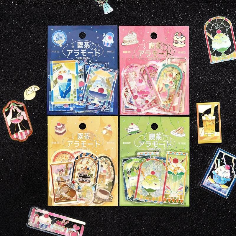 クリアシール】箔押し 喫茶アラモード・ステンド - BGM ONLINE SHOP