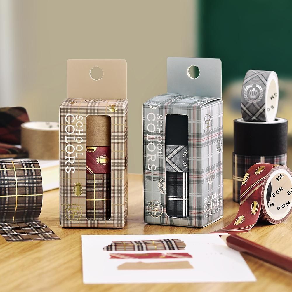 今井キラ他　マスキングテープ　セット セット商品※【マスキングテープセット】 箔押し「SCHOOL COLORS