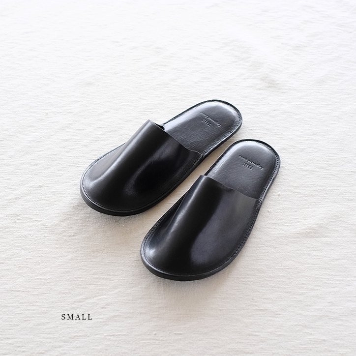 スリッパ 牛革 革 室内履き ルームシューズ 日本製 THE SLIPPERS ブラック - 【mercato】愛知県一宮市のセレクトショップ　 メルカート