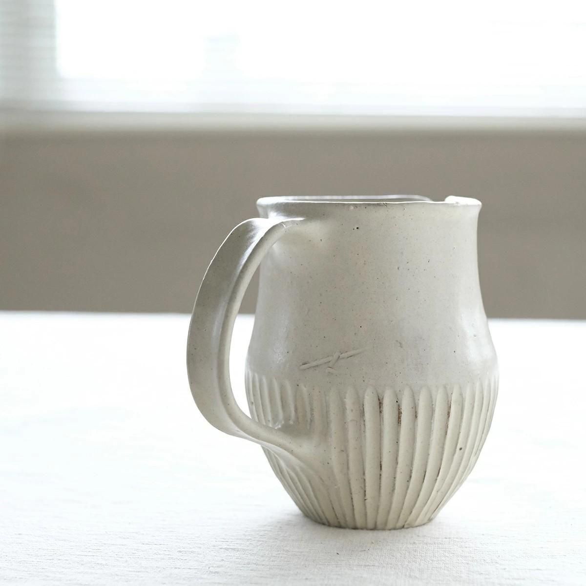 タナカマナブ 陶器 ピッチャー 水差し ジャグ カラフェ 400cc