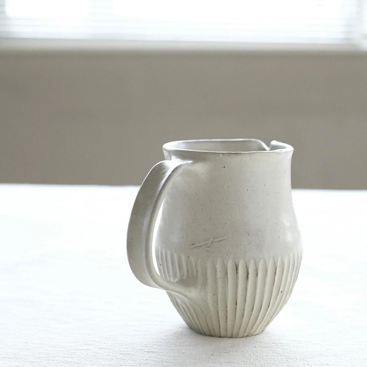 タナカマナブ 陶器 ピッチャー 水差し ジャグ カラフェ 400cc