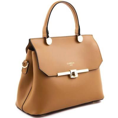 LEATHER HANDBAG / レザーハンドバッグ / ライトブラウン LEATHER HANDBAG / レザーハンドバッグ / ライトブラウン