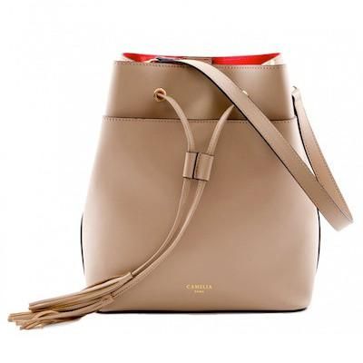 カメリアローマ　LEATHER BUCKET BAG