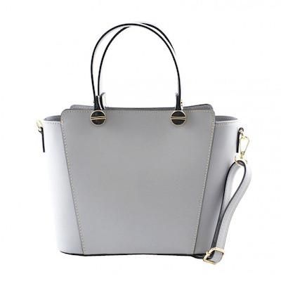 LEATHER HANDBAG / レザーハンドバッグ / ライトグレー