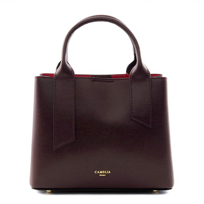 camellia roma leather handbag