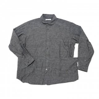 <img class='new_mark_img1' src='https://img.shop-pro.jp/img/new/icons3.gif' style='border:none;display:inline;margin:0px;padding:0px;width:auto;' />SIDE POCKET SHIRTS-CHAMBRAY(BLACK)