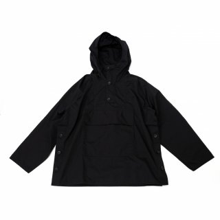 9BUTTON PULLOVER PARKA-WEATHER CLOTH(BLACK)