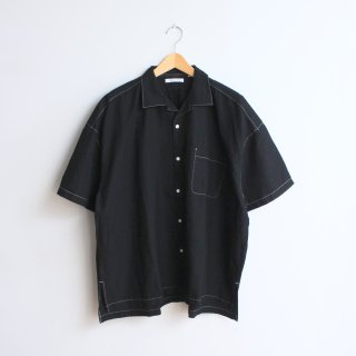 <img class='new_mark_img1' src='https://img.shop-pro.jp/img/new/icons3.gif' style='border:none;display:inline;margin:0px;padding:0px;width:auto;' />OPEN COLLAR SHIRT-CHAMBRAY BLACK