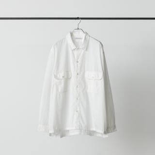 W POCKET SHIRT-NATURAL WASHER (WHITE)