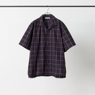 OPEN COLLAR SHIRT-BRITISH CHECK(BROWN)