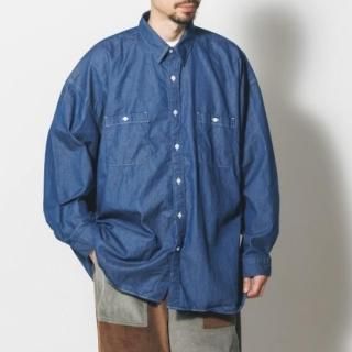 <img class='new_mark_img1' src='https://img.shop-pro.jp/img/new/icons3.gif' style='border:none;display:inline;margin:0px;padding:0px;width:auto;' />REGULAR WIDE SHIRT-DENIM(NAVY)