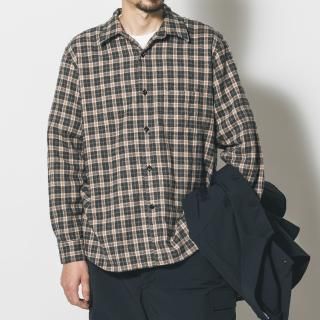 <img class='new_mark_img1' src='https://img.shop-pro.jp/img/new/icons3.gif' style='border:none;display:inline;margin:0px;padding:0px;width:auto;' />REGULAR WIDE SHIRT-MELANGE CHECK(BLACK)