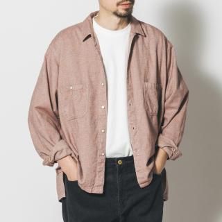 <img class='new_mark_img1' src='https://img.shop-pro.jp/img/new/icons3.gif' style='border:none;display:inline;margin:0px;padding:0px;width:auto;' />W POCKET SHIRT-MELANGE CHAMBRAY(ORANGE)