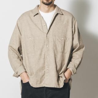 <img class='new_mark_img1' src='https://img.shop-pro.jp/img/new/icons3.gif' style='border:none;display:inline;margin:0px;padding:0px;width:auto;' />W POCKET SHIRT-MELANGE CHAMBRAY(BEIGE)