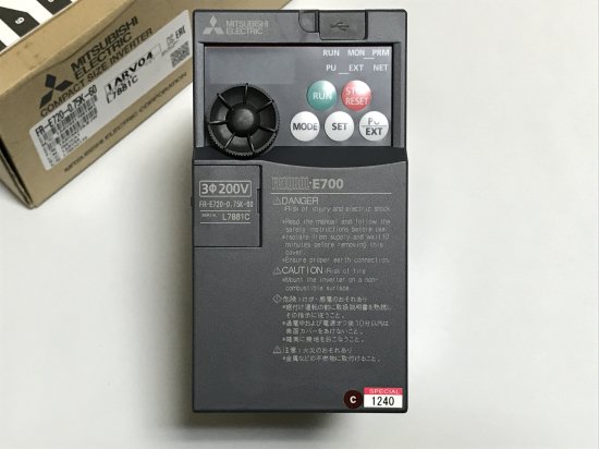現品限り]三菱電機 インバーター FR-E720-0.75K-60