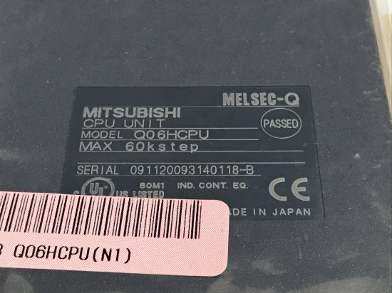 [FS04-014]三菱電機 CPUユニット Q06HCPU + Q6BAT バッテリーセット