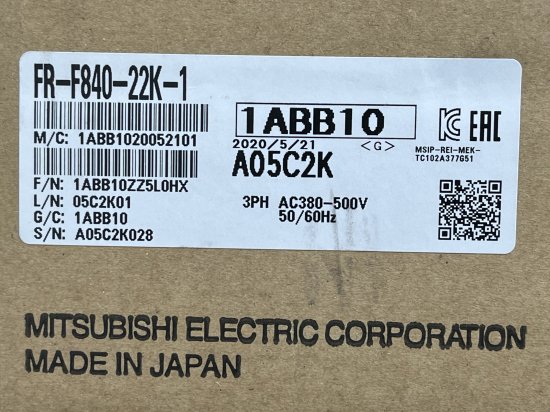 [FS03-062]三菱電機 インバーター FR-F840-22K-1(FR-F840-22K)