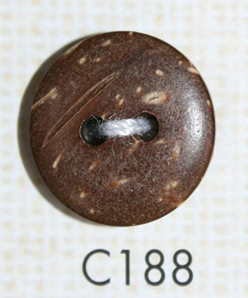 ココナツボタン木の実ボタン(業務パック30個) ウッドココナッツ木製ボタン木のボタン／アクセサリーパーツとしてもOK34mm