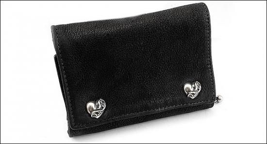 クロムハーツ 財布（Chrome Hearts）3フォールド ハートボタン