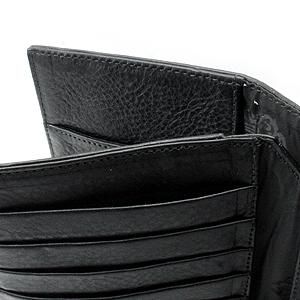 【美品】CHROME HEARTS ウェーブウォレット 黒 ヘビーレザー 長財布 CHROME HEARTS クロムハーツ 財布 Chrome Hearts ウェーブ