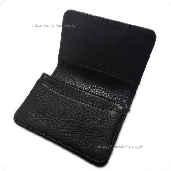 クロムハーツ 財布（Chrome Hearts）カードケースV1 3ポケットワイド スクロールブラック ヘビーレザーウォレット