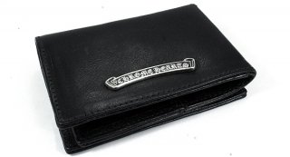 クロムハーツ 財布（Chrome Hearts）カードケース トリプルフォールドブラック ヘビーレザーウォレット【クロム・ハーツ】【クロムハーツ財布】【名古屋】